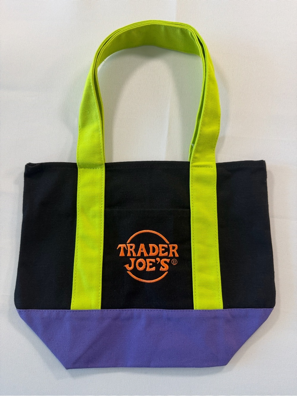 Trader Joe's Halloween Trick or Treat mini canvas tote bag